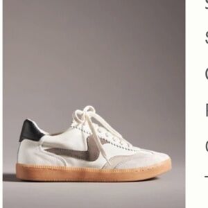 Dolce Vita Notice White and Tan Sneakers